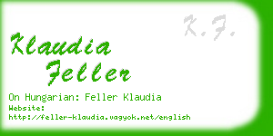 klaudia feller business card